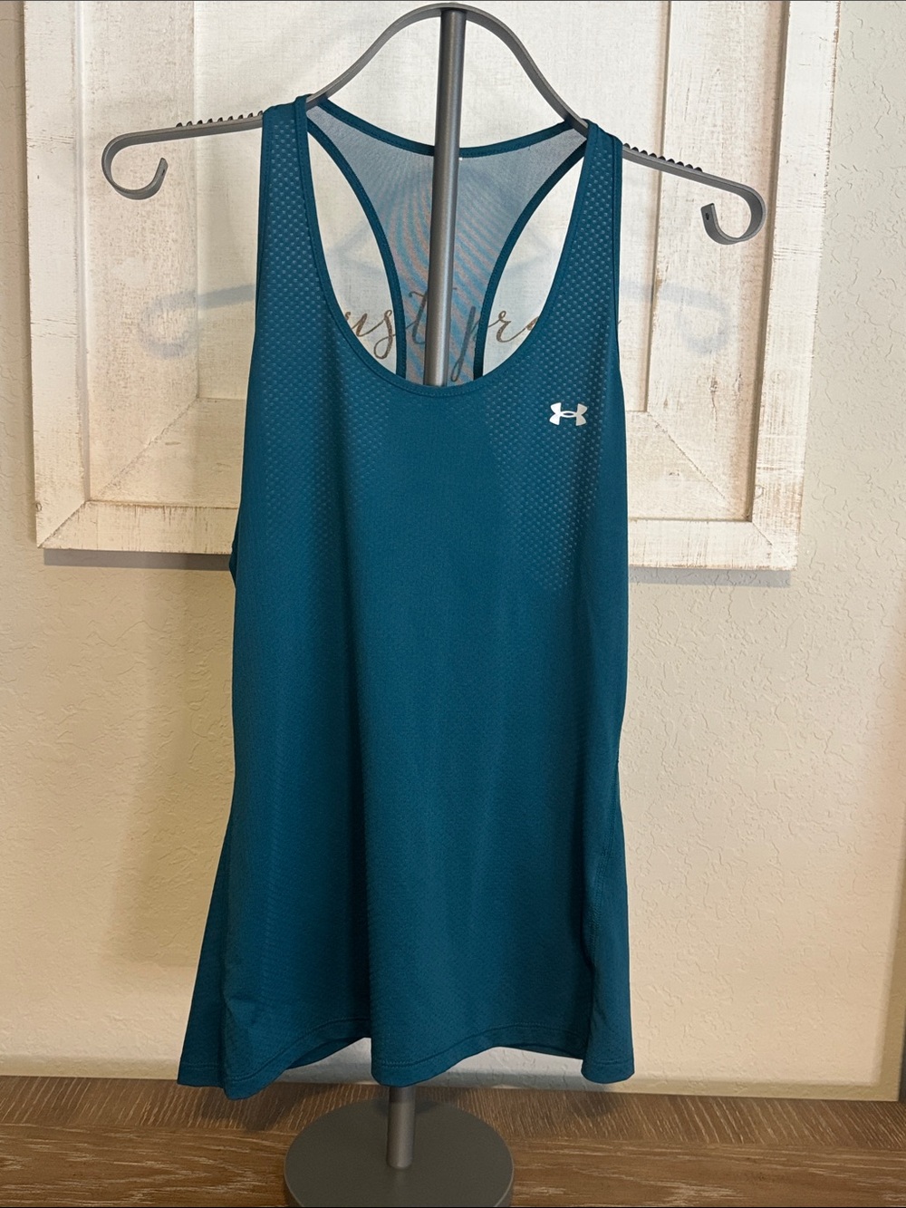 Under Armour Teal Racerback Mesh Performance Tank